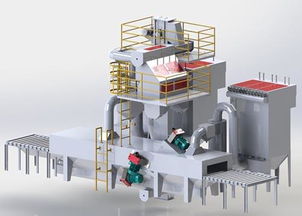 拋丸機廠家 大理石拋丸機表面毛化清理,石材表面打毛噴砂處理方案 拋丸機價格