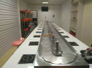 豐鎮(zhèn)回轉(zhuǎn)自助火鍋設(shè)備 豐鎮(zhèn)回轉(zhuǎn)小火鍋傳送帶 南京愛鑫聚機械設(shè)備